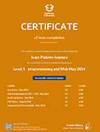 Профил Certificate
